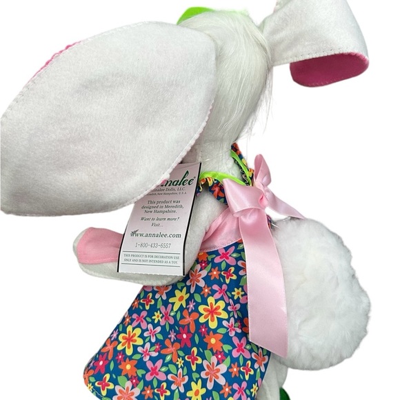 2 Annalee 12" Easter Parade Boy And Girl Bunny Rabbit In Blue Felt NWT 2019-2020 - Picture 8 of 16
